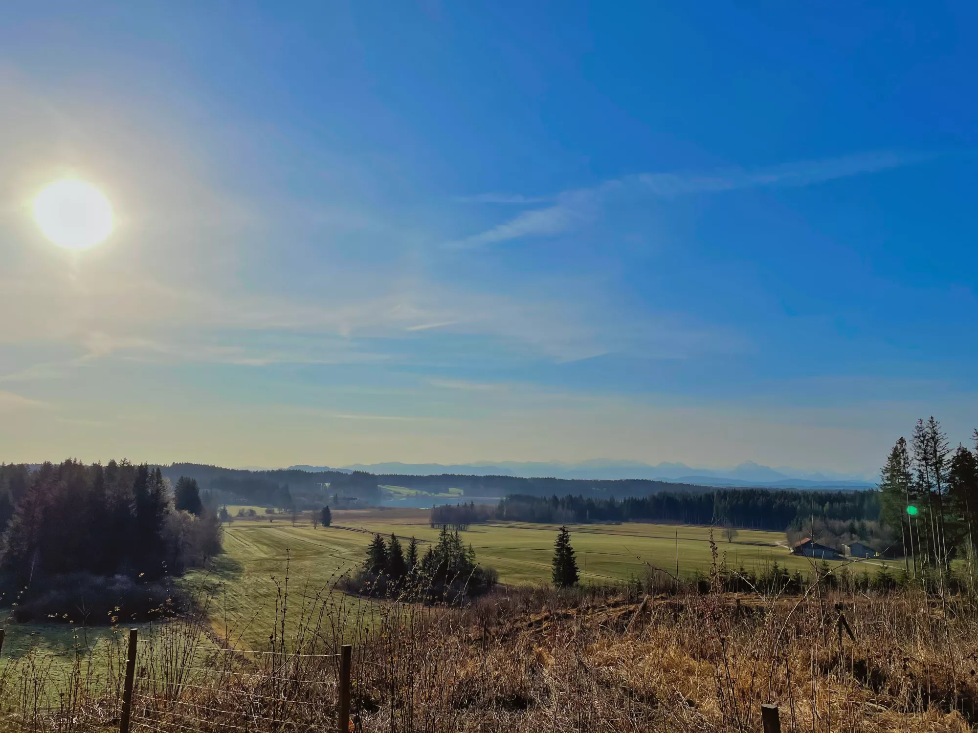 Elbsee im Allgäu, klare Farben und feine Spiegelungen im Abend‑ oder Morgenlicht.