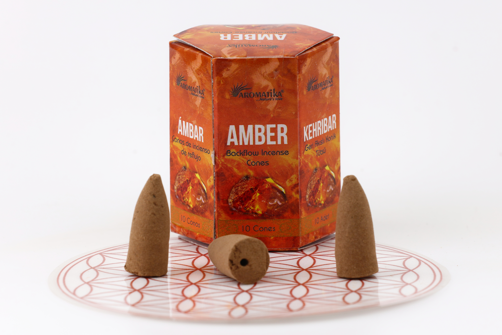 Indische Rückfluss Räucherkegel Masala - Amber
