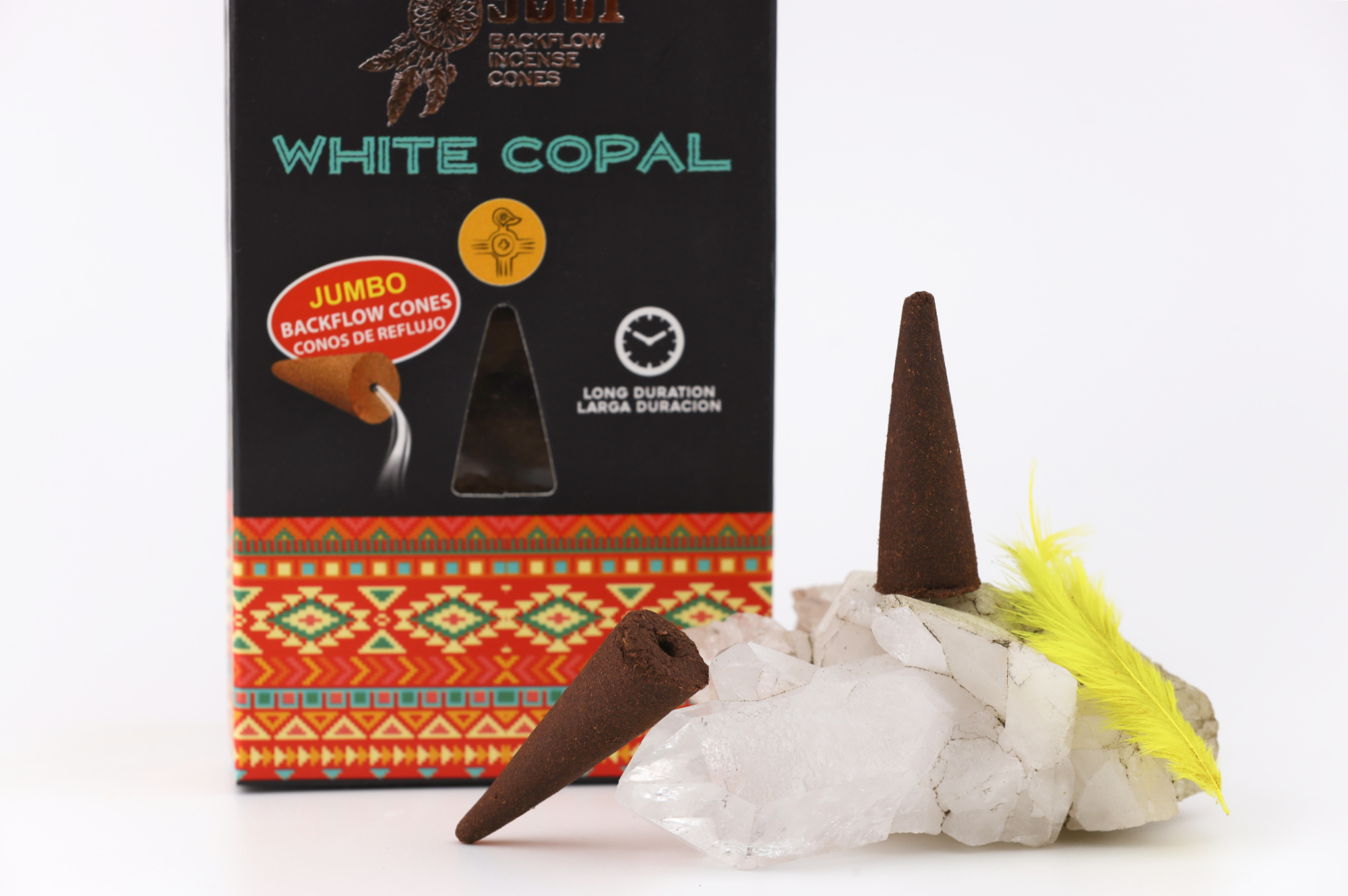 Tribal Rückfluss-Räucherkegel – Weißer Copal
