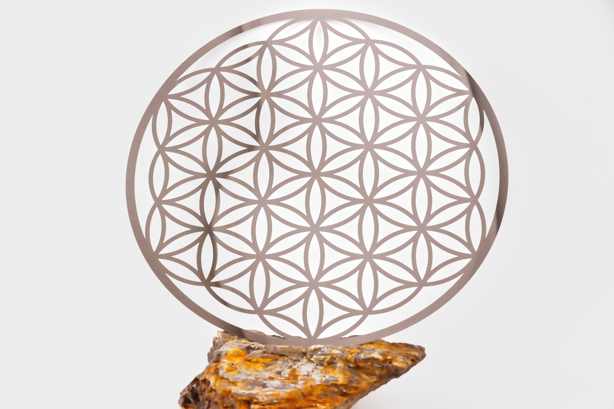 Blume des Lebens – Edelstahl Wandschmuck für Harmonie & Schutz
