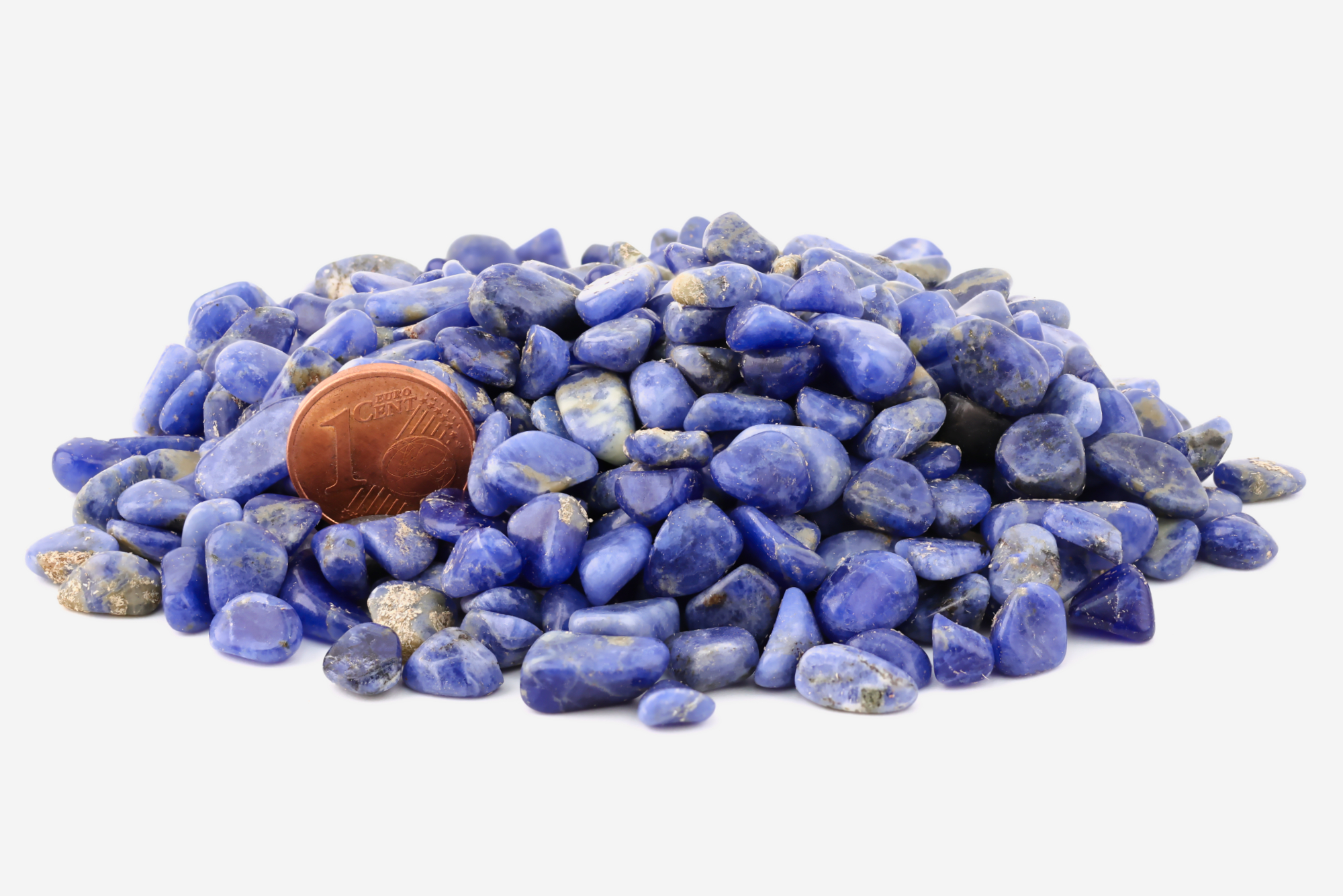 Blaue Sodalith Micro‑Trommelsteine aus Brasilien