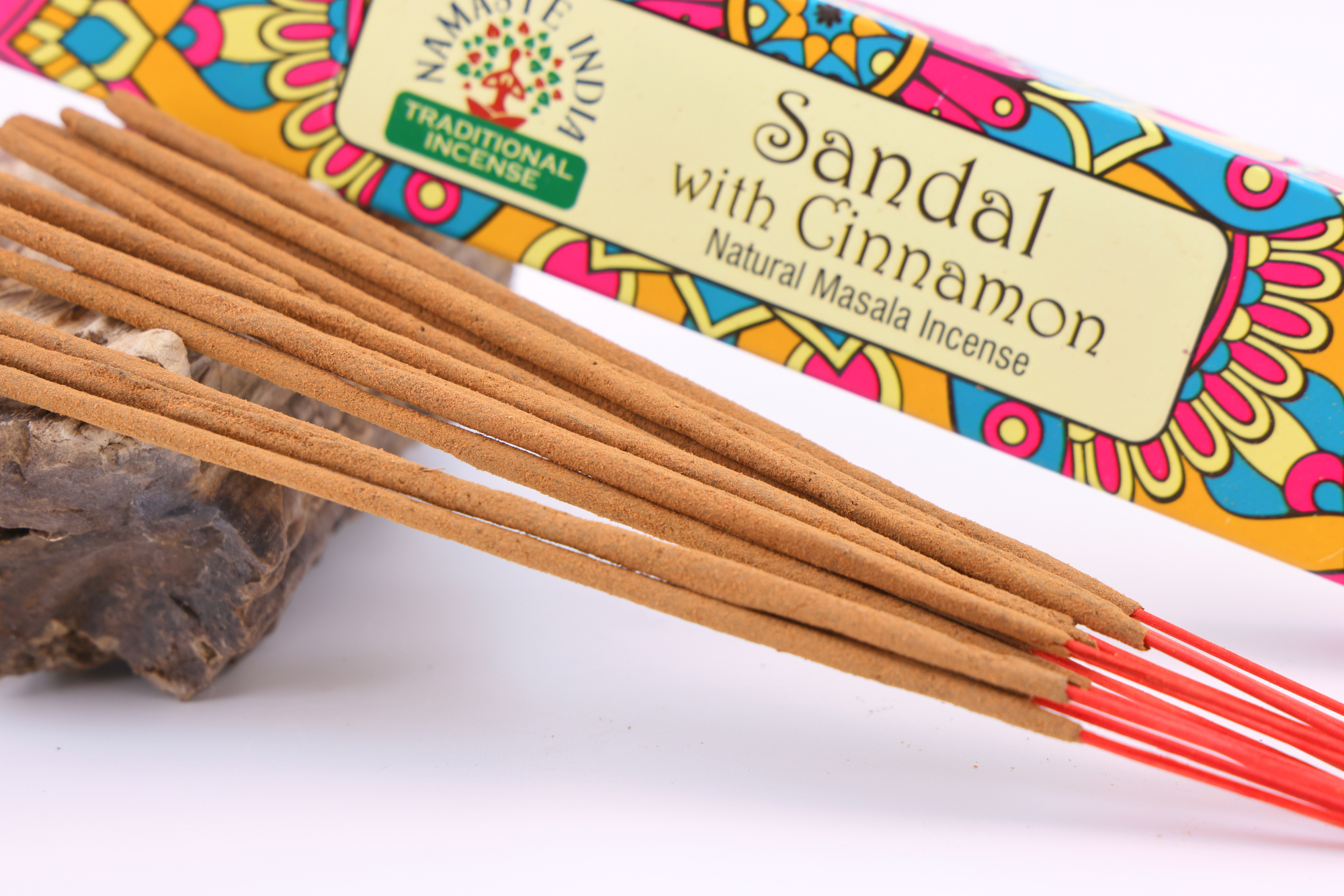 Namaste Mandala Masala Räucherstäbchen - Sandelholz mit Zimt
