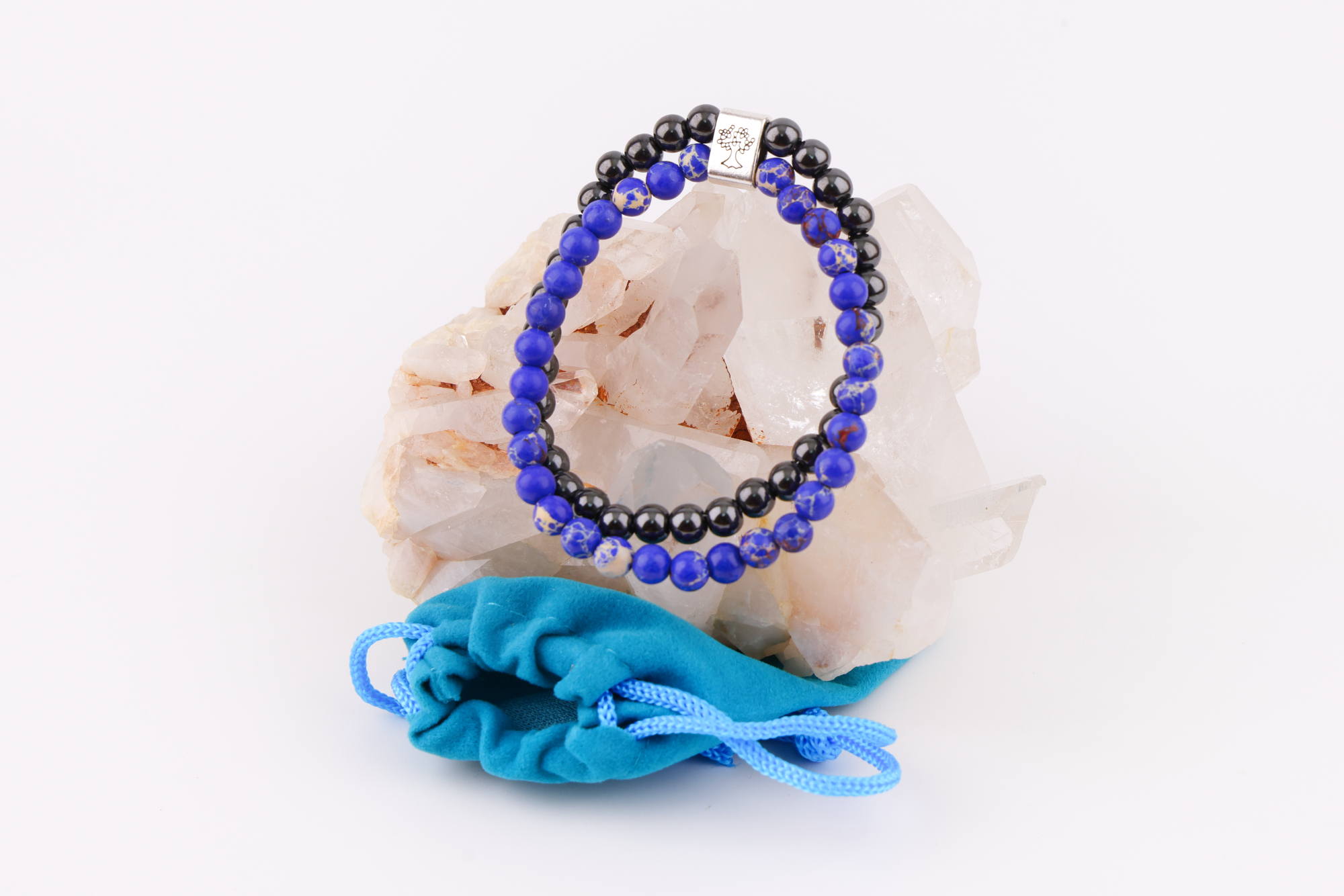 Magnetarmband Sodalith – Doppelband mit Magnetkugel
