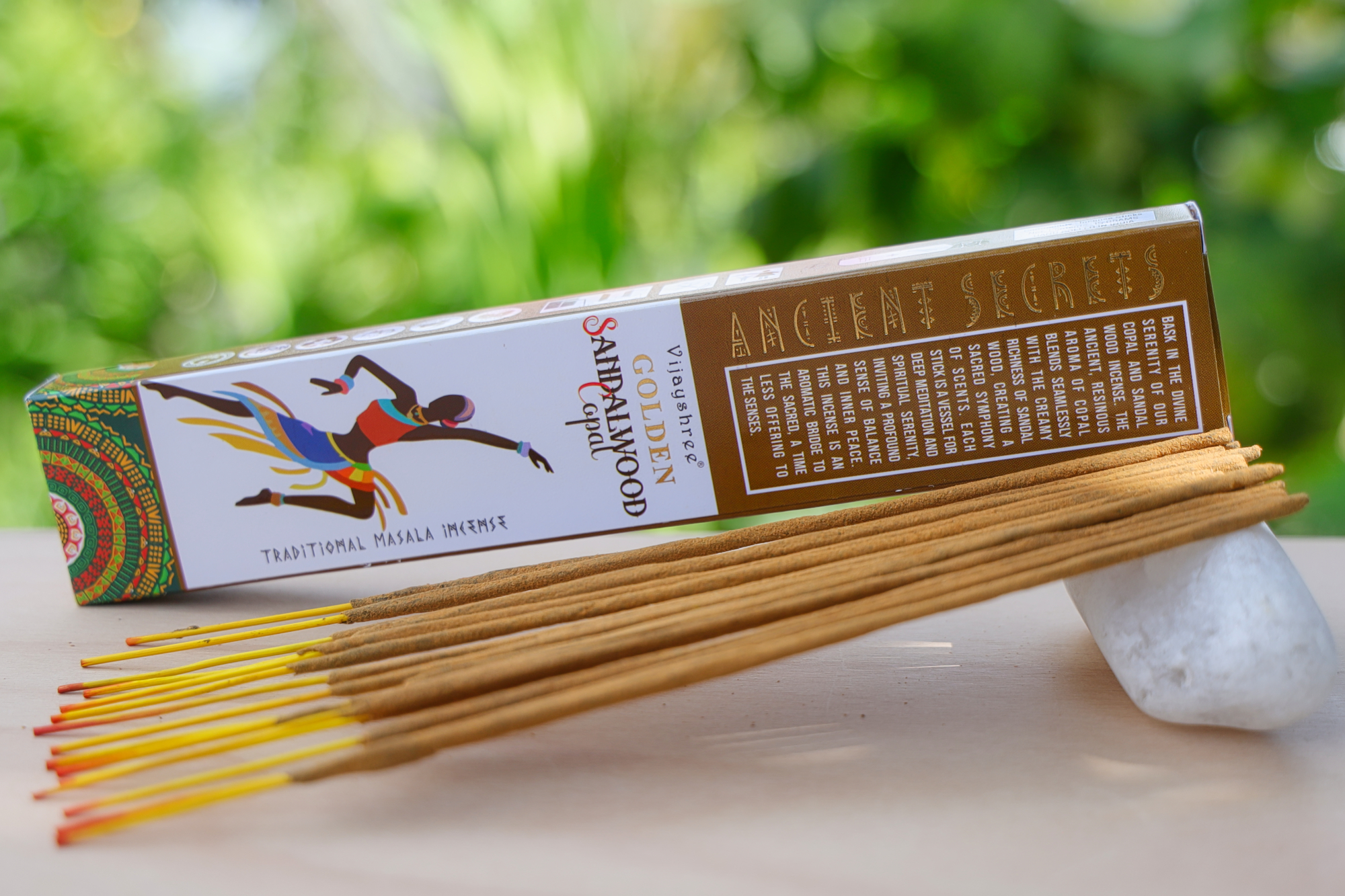  Indische Räucherstäbchen - Golden Copal-Räucherstäbchen und Sandelholz