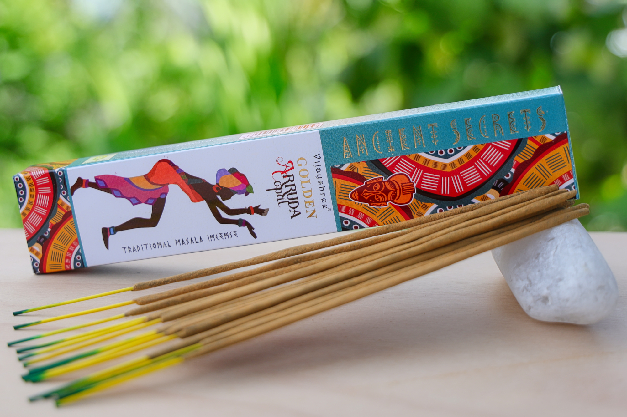  Indische Räucherstäbchen - Golden Copal-Räucherstäbchen und Arruda